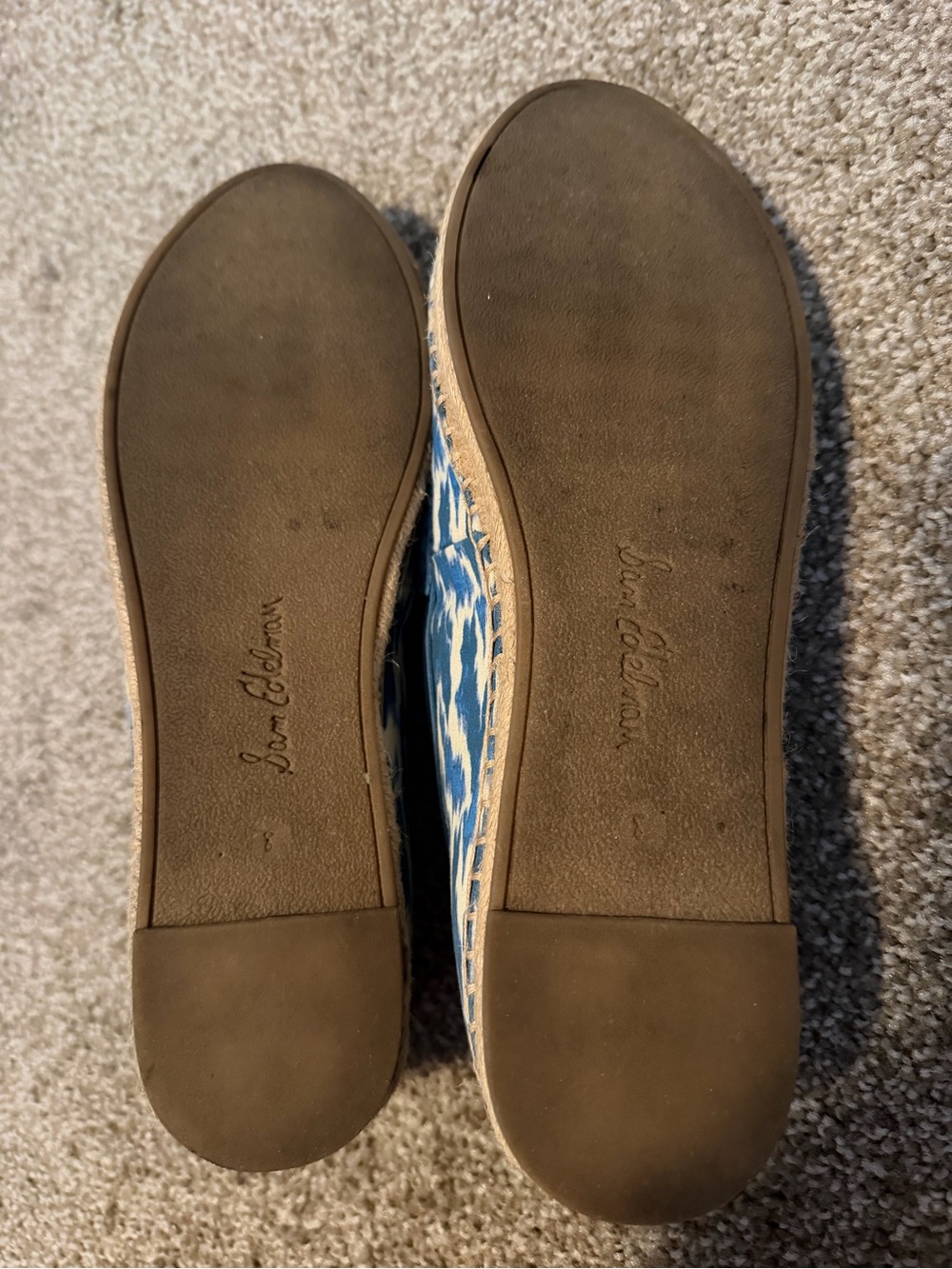 Sam Edelman Blue and Cream Espadrille Loafers - Picture 7 of 7